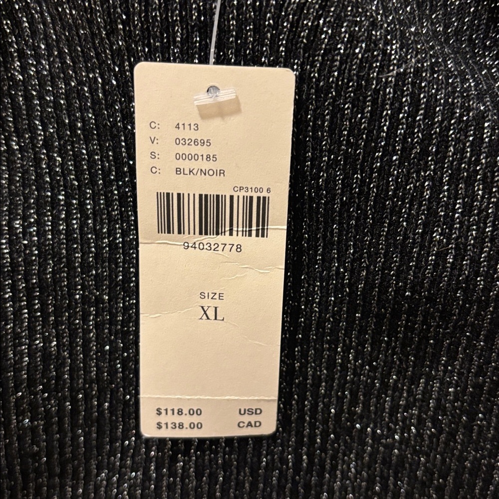 NWT Anthropologie Black Ruffle sleeveless sweater top - Picture 4 of 9